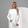Women's Daily Casual Long Sleeve Mid Collar Top