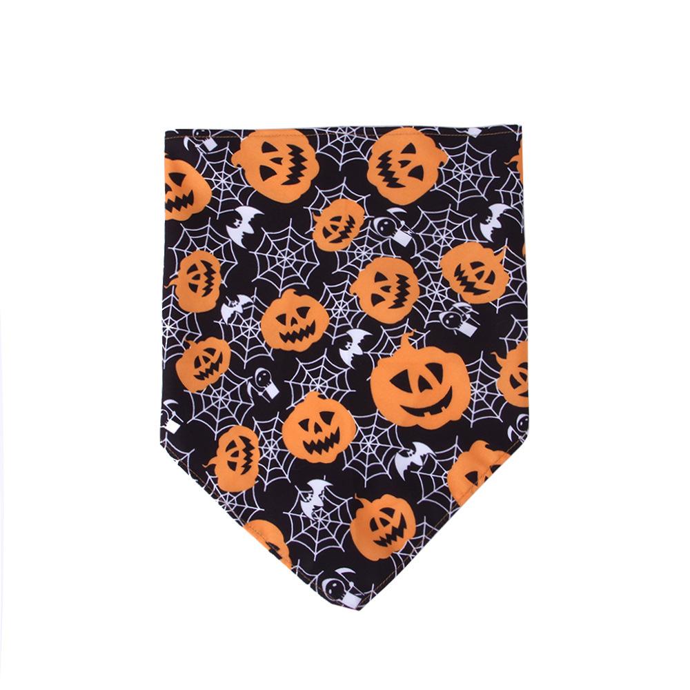 New Pet Halloween Saliva Towel, Dog Neck Cover, Cat Skull Triangle Towel Accessories