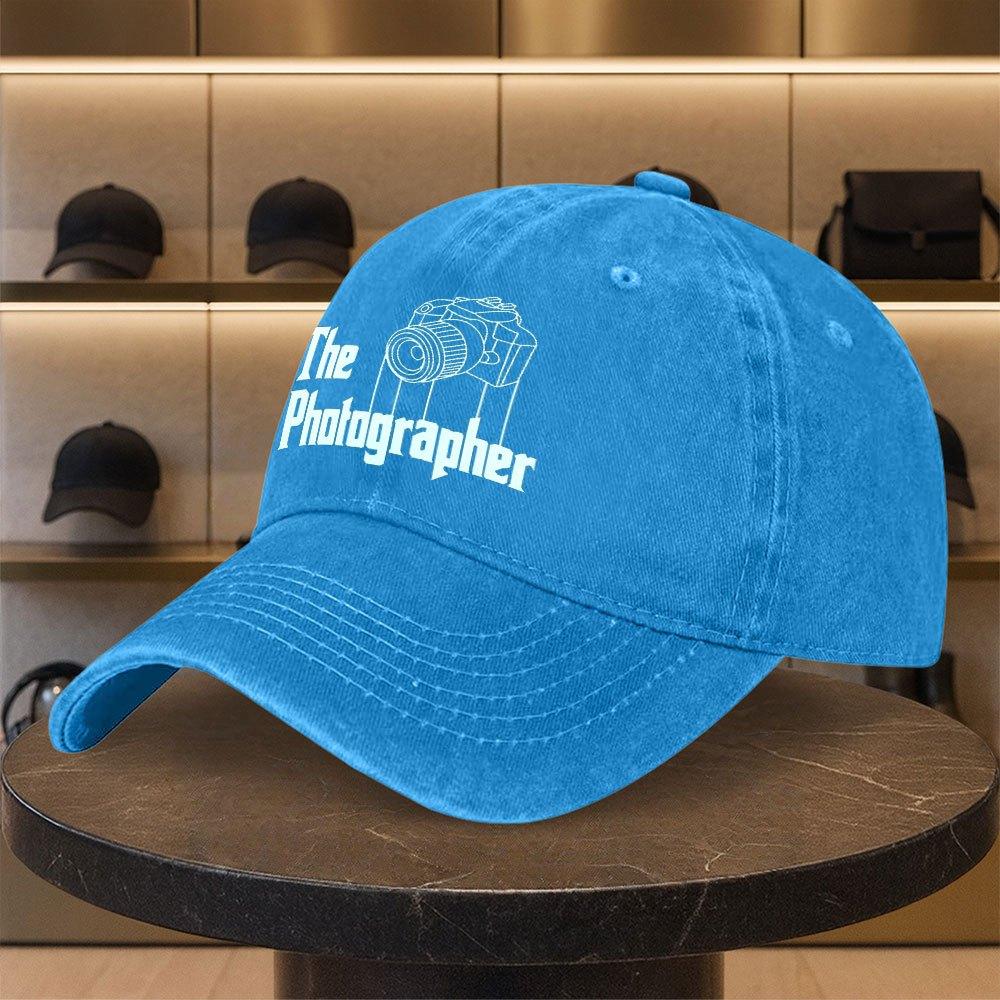 Casual Fashion Photographer Camera Print Washed Baseball Cap Highend Versatile Outdoor Accessory Unisex Snapback Trendy Cl