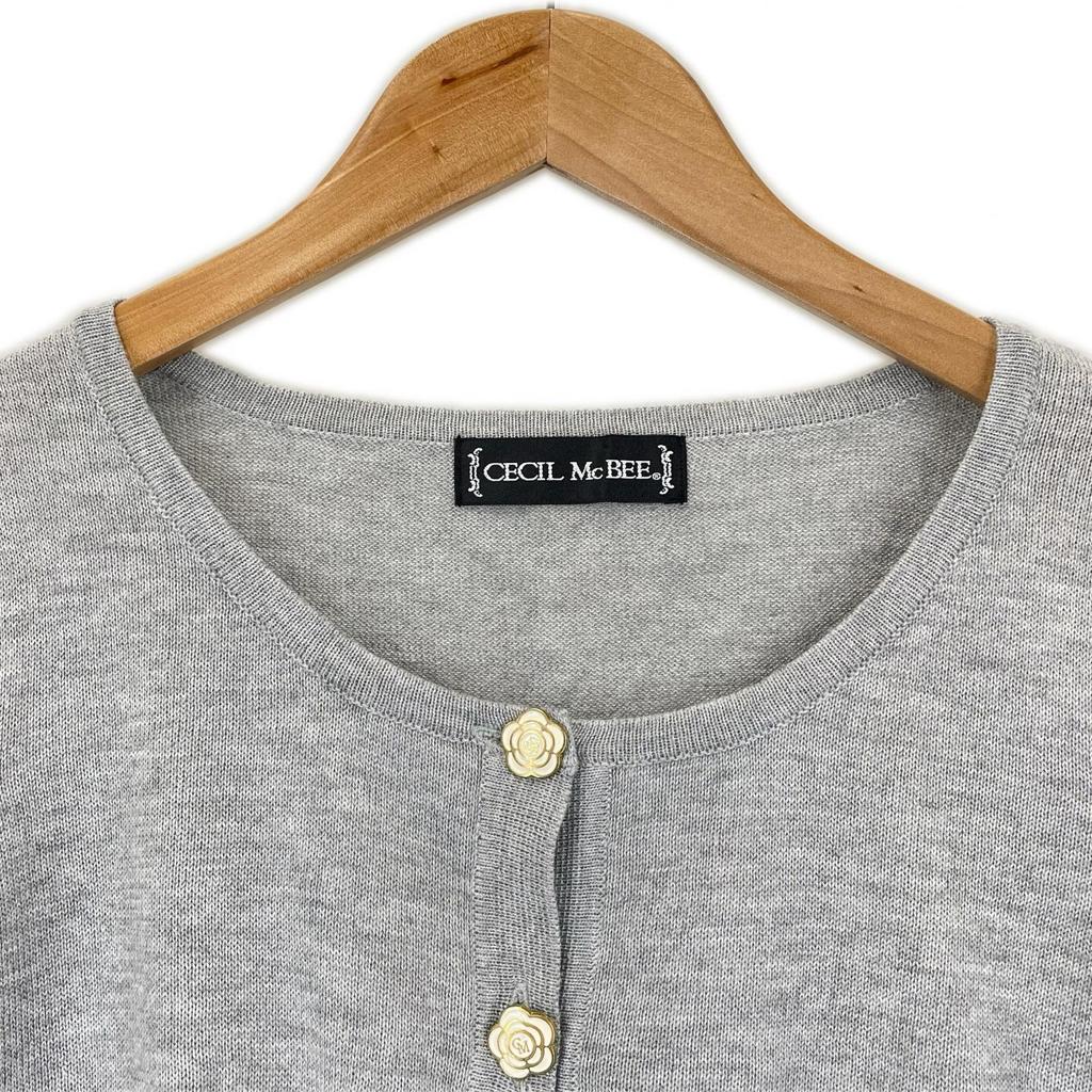 CECIL McBEE Plain cardigan gray Women M used