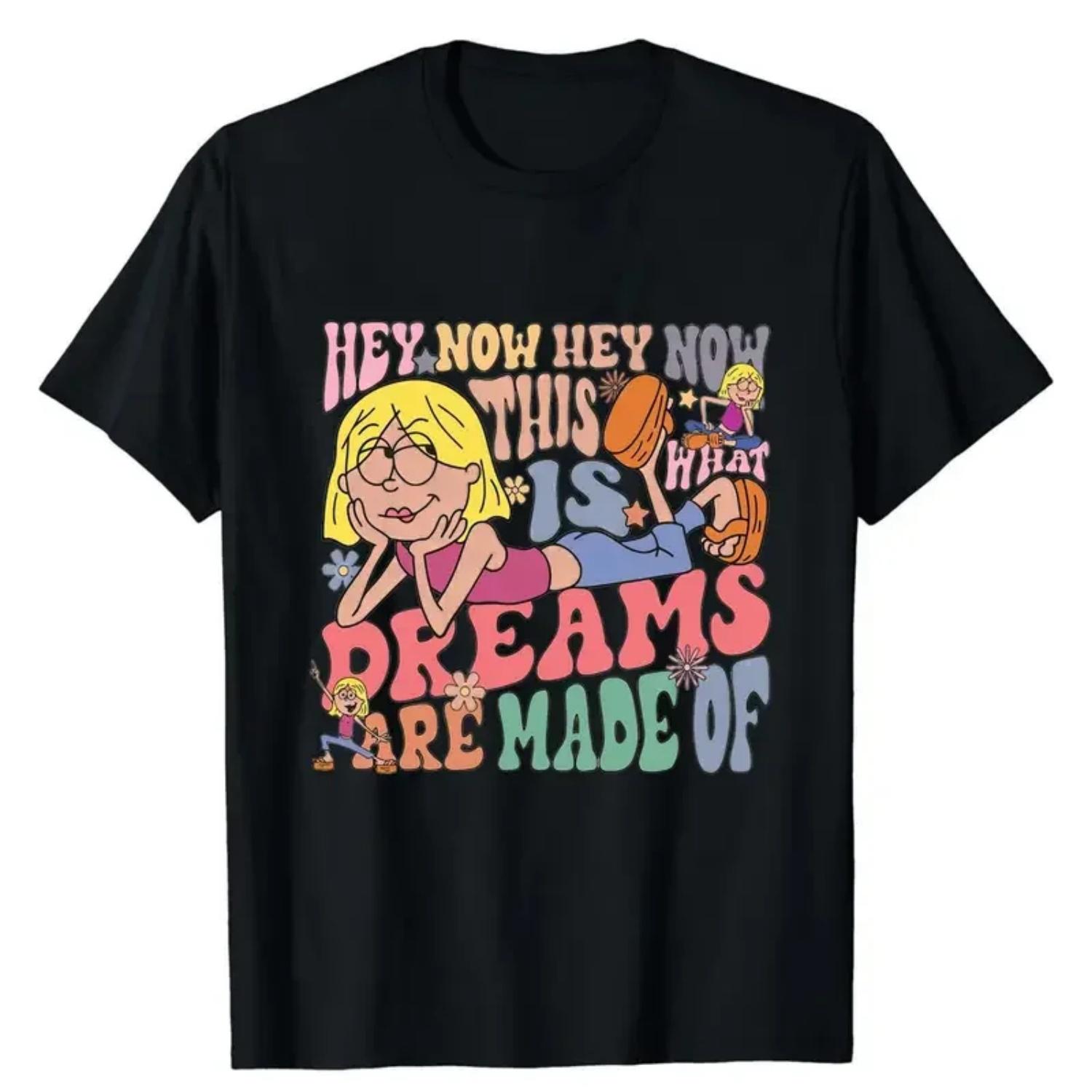 

Cute Girl This Is What Dreams Are Made Of Crew Neck T-shirt Casual Short Sleeve Top Summer Women s Clothing Graphic Tee T-shirts XXXXXL чорний