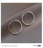925 Silver Hoop Earrings Simple Circle Jewelry Gift For Women Elegant Sexy Fashion
