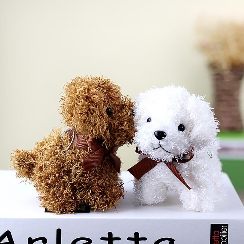 Cute Dog Keychain Adorable Stuffed Animal Pendant Plush Dog Keyrings Handbag Pendants Suitable for Keys and Backpacks
