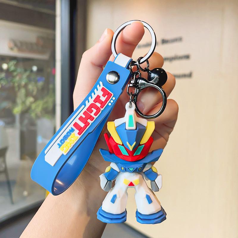 Premium Cartoon Transformer Keychain Accessory Adorable Robot Bag Charm Silicone Material