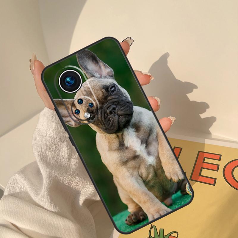 French Bulldog Dog Case For Honor Magic 5 6 7 8 Pro Cover For Honor 400 200 Lite 50 70 90 X8a X8b X9a X9b X9c