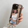 Girl Phone Case For iPhone 17,16,15,14,13,12,11 Plus,Pro Max,XS,Colorful Silver Black Cover