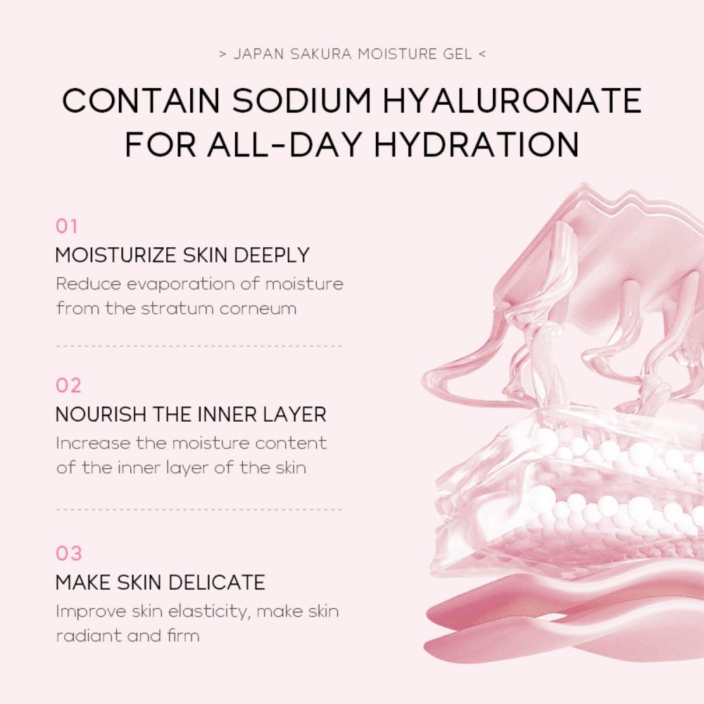 LAIKOU Cherry Blossom Hydrating Gel Cream Deeply Nourishes Skin, Repairs Dry and Rough, and Creates Hydrating and Elastic Muscles