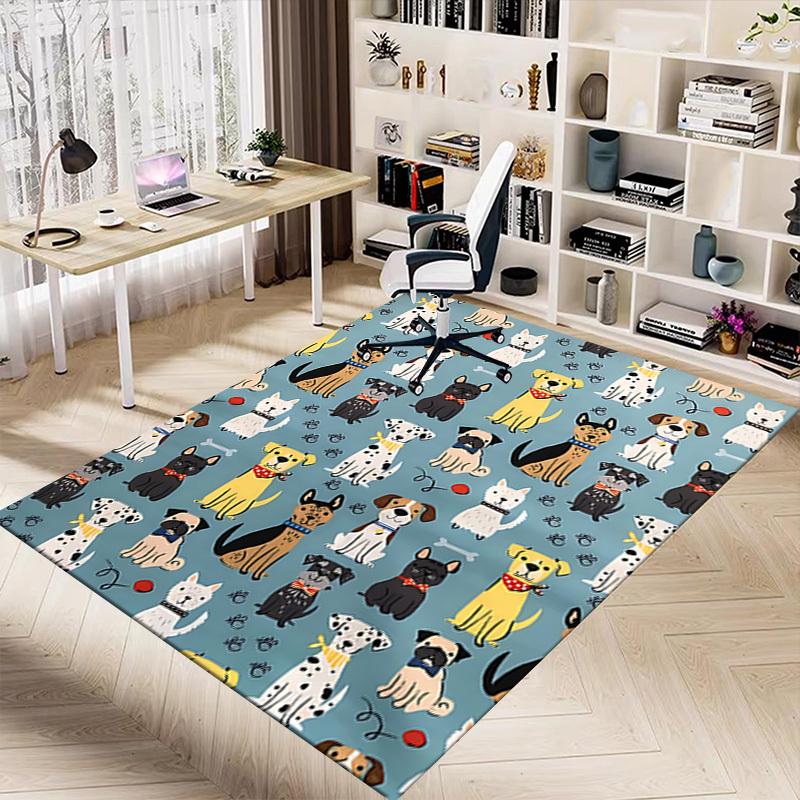 1PC Dogs paw prints Carpet Ultra Soft, Thick & Absorbent, Non Slip Machine Washable Mat for Entryway