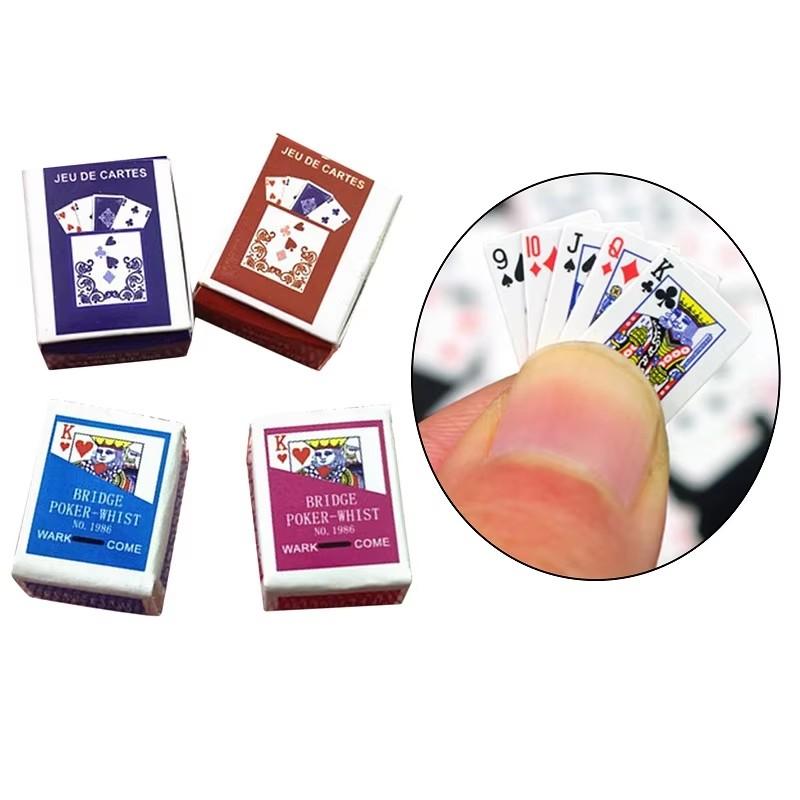 Mini Playing Poker Fun Cards Student Stress Relieving Board Games Small Toys Casual Fingertip Playing Poker Easy To Carry