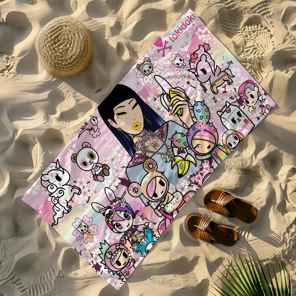 Art T-Tokidoki Towel Yoga Gym Yoga Gym Lightweight Portable for Swimming Beach Travel Sports Accessories Sandproof