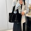 Large Capacity Hasp Bow Velvet Tote Bag Versatile Furry Underarm Bag Soft Shoulder Bag  Party