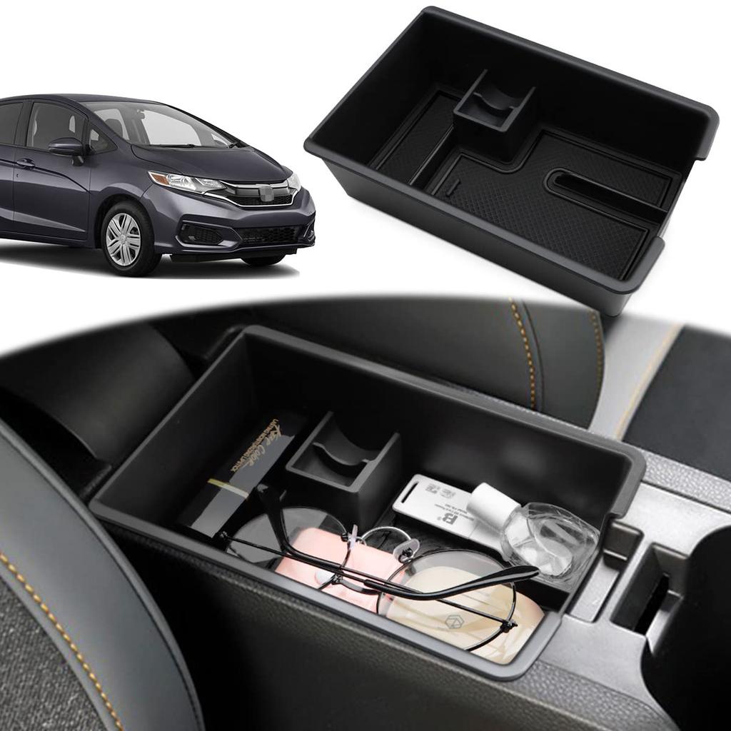 Caixa de Console Central Auovo Honda Fit (GR3 GR4 GS4 GS6 e:VHE) Caixa Apoio de Braço Bandeja de Armazenamento Caixa de Armazenamento Fácil Instalação, Preto