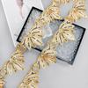 Heavy Industry Gold Leaf Bead Sequins Mesh Embroidery Barcode Clothing Dress Dress Decorative Lace Accessories