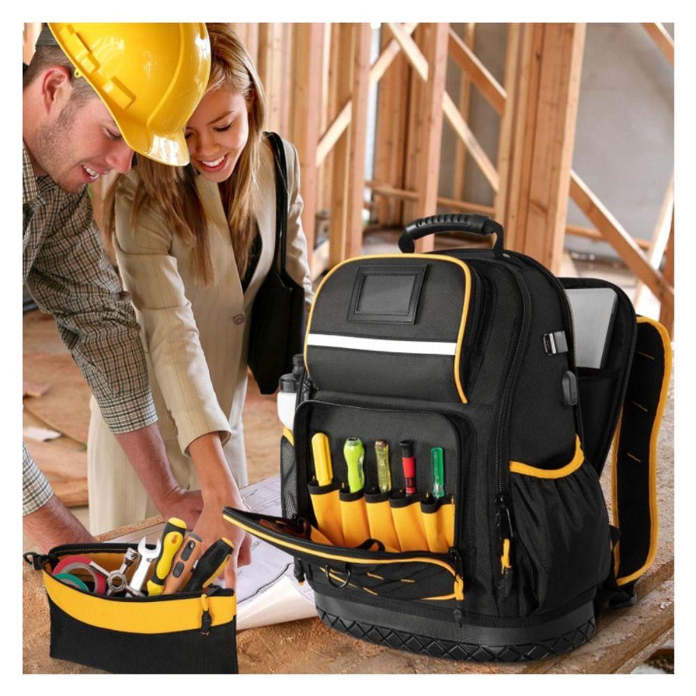 Thickened Tool Backpack Waterproof Toolkit Multifunctional Heavy Duty Tool Organizer