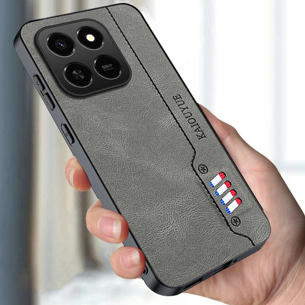 Pro pouzdro Honor X7D pro Honor 400 Chytrý kryt Luxusní PU-Kůže Tvrdý Plast Nárazuvzdorný Telefon Funda Ochranný Kryt Capa