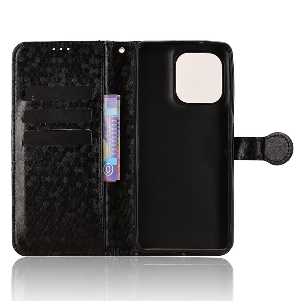 For Motorola Moto G86 Power 5G Wallet Case Dot Pattern Imprint PU Leather Phone Cover with Wrist Strap