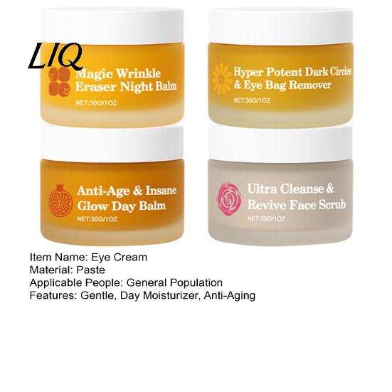Nachtcreme für das Gesicht 4er-Set Tagesfeuchtigkeitscreme, & Augenpflege für einen aktiven Lebensstil, Feuchtigkeitspflege, Anti-Aging, Täglich mit Reparatur, Hautbarrierepflege