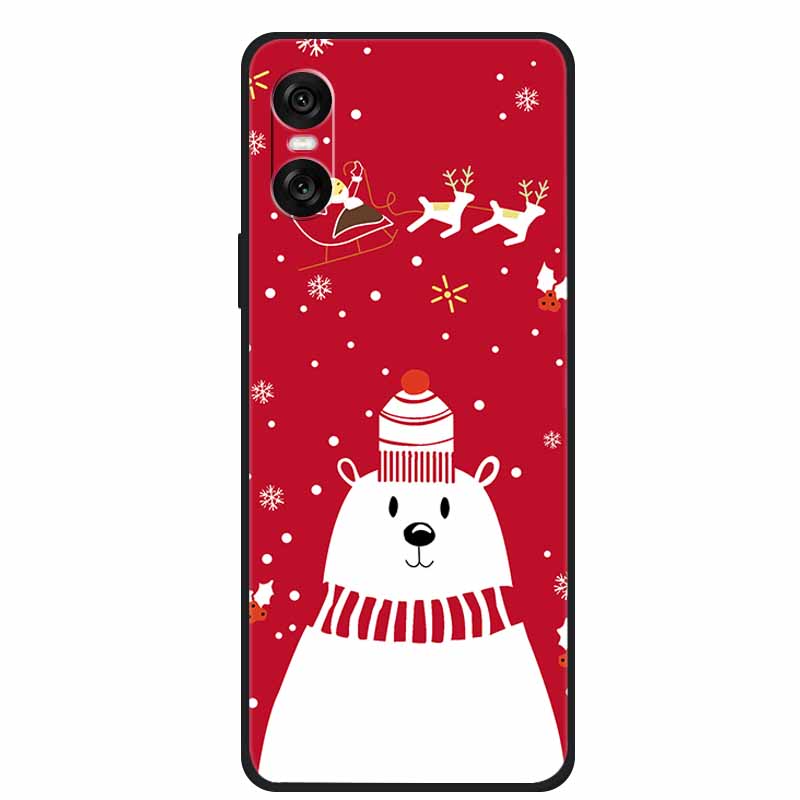 Christmas Phone Cases For Sony Xperia 10 VI 5G Case Soft TPU Silicone Santa Santa Claus Cover For Xperia 10VI Cover Bumper Funda