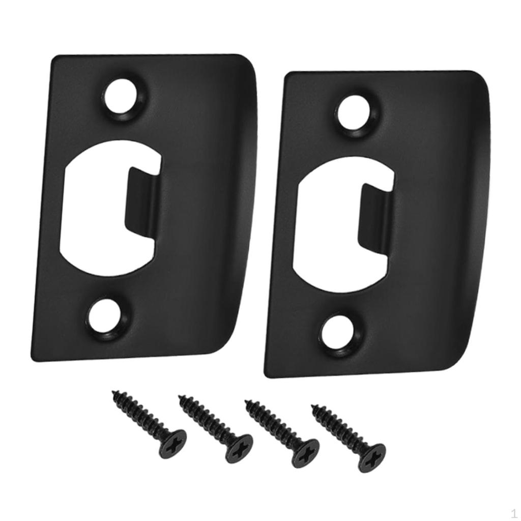 2 Pieces Door Strike Plates Latch Sturdy with Screws for Interior Doors