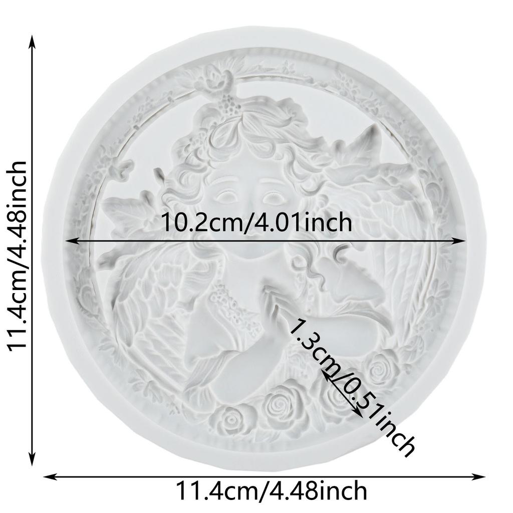 Cameo with Picture Frame Silicone Molds Angel Photo Frame Fondant Mold Cake Decorating Tools Cupcake Topper Candy Chocolate Gumpaste Mold