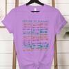 Library Book Classic Tops Vintage Book Due Date Bookish Rainbow Reading TShirt Return To The Library Graphic Womens Clothing