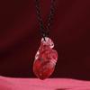 Funny Red Brain Pendant Necklace/Earings/Ring for Halloween Party Unique Heart Neckchain/Ear Drops Stylish Accessory