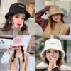 Winter Warm Fleece Bucket Hat For Men Women Fisherman Hat Autumn and Winter Korean Fashion Hat