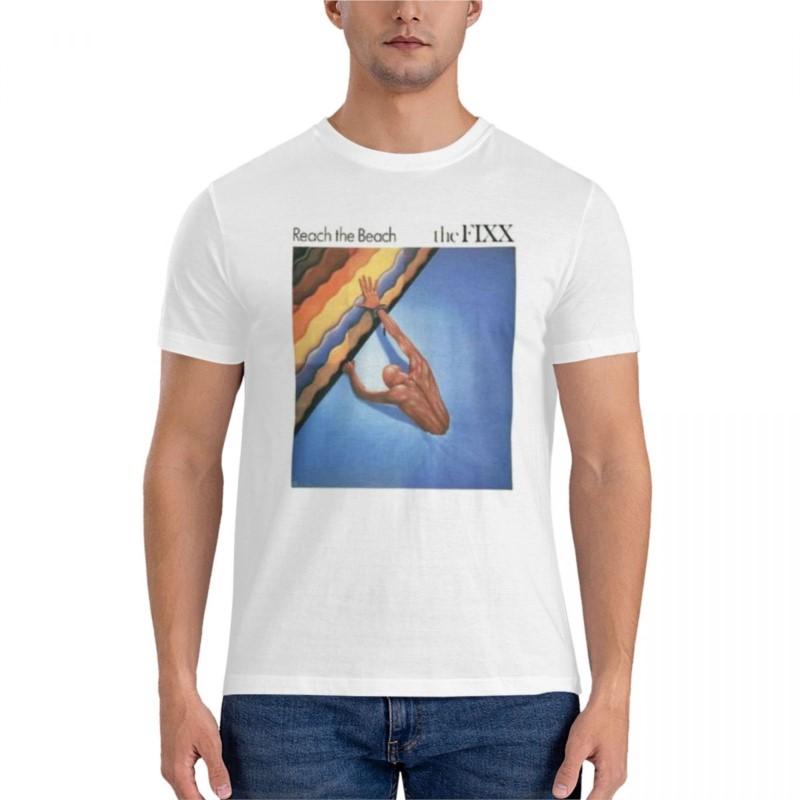 The Fixxs Reach The Beach Album Multicolored Classic TShirt Black Tshirts for Men New Edition T Shirt