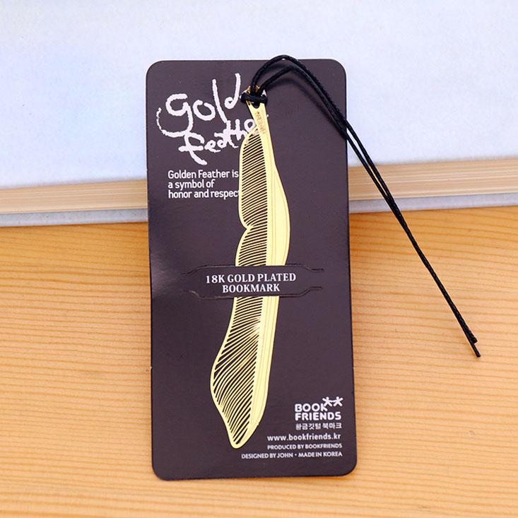 1 Pcs Cartoon Art Exquisite Series Metal Bookmarks Gold Plated Bookmark Key Feather Angel Stationery Office School Supplies