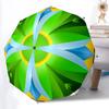 1PC Green Leaf Pattern Automatic Open/close Umbrella with 8-Rib Structure for Women/Men, All-Season Use - Travel Essential, Stylish Accessory, Highqua