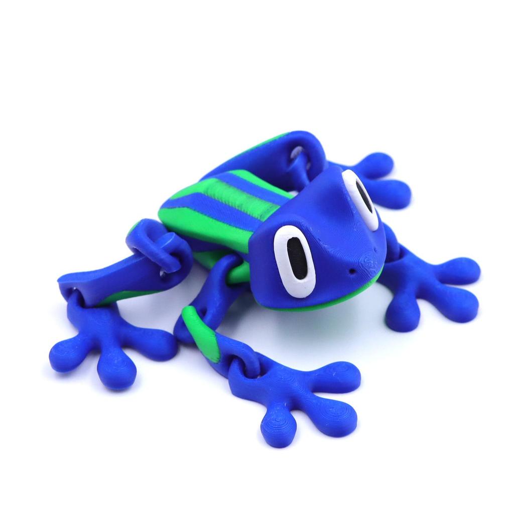 3D Printed Articulated Magnetic Tree Frog Toy Ornament