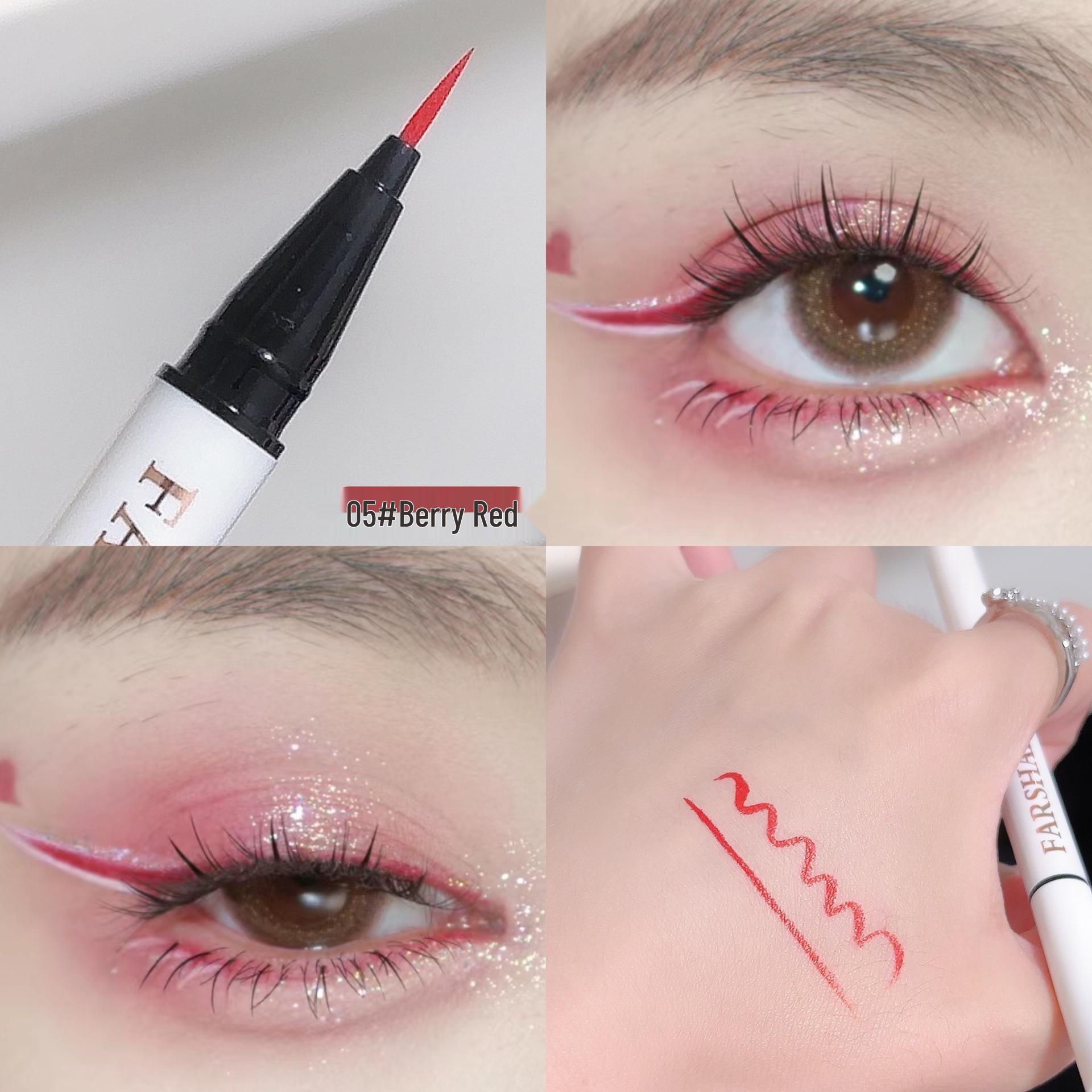 

Huaxueer Quick-Dry Waterproof Eyeliner Pen - Ultra-Fine, Smudge-Proof, Long-Lasting Color for Cosplay and Stage Makeup