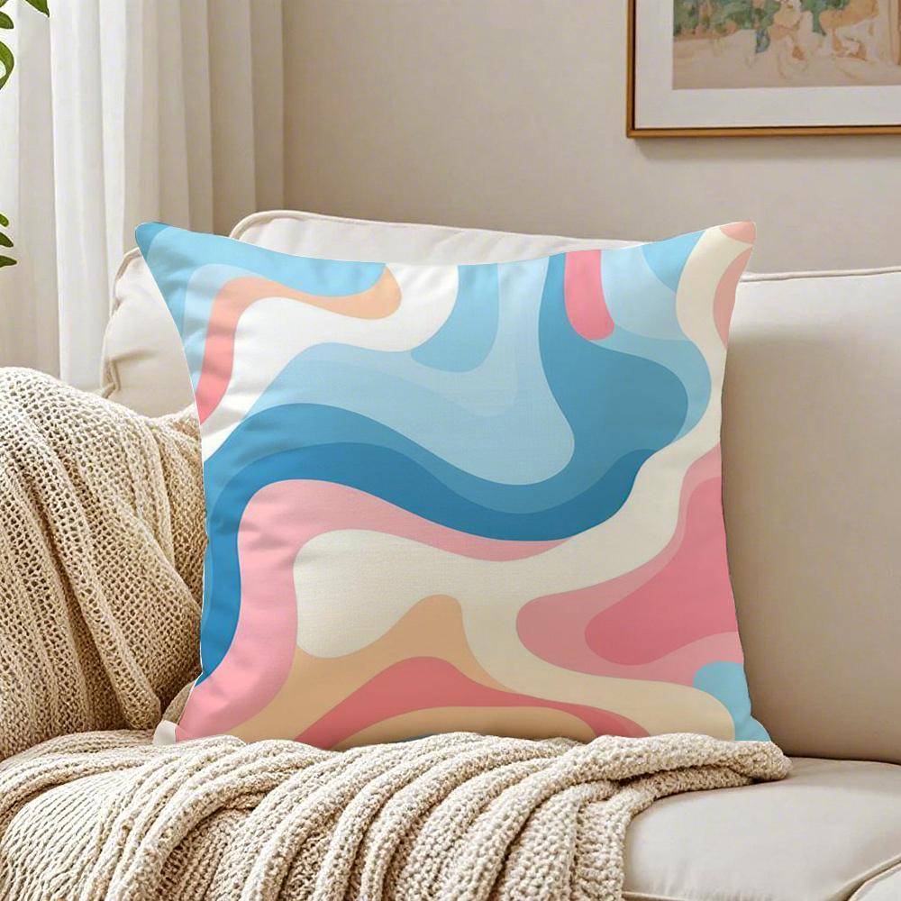 HOT Abstract Colorful Pattern Cushion Cover Linen Pillowcase Soft for Sofa Bed Home Room Decor