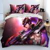 OW Overwatch Gioco Gamer DVA Set Biancheria da Letto Stampato Set Letto Con Federa Copripiumino Morbido Singolo Matrimoniale Queen Super King Size