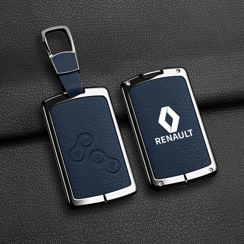 Interior Stickers Zinc Alloy Car Key Case Bag Metal Key Shell For Renault Sandero Duster Clio 5 Captur Austral Kadjar Megane Lo