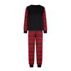 Matching Family Christmas Printed Set with Round Neck, Long Sleeve and Long Pants for Parent and Child
