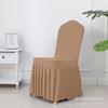 Banquet Chair Cover Thickened Elastic Pleated Skirt Dining Chair Cover Wedding Hotel Party Venue Decoration Simple and Versatile