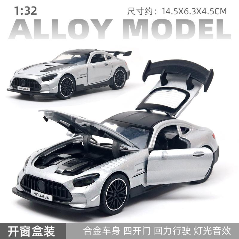 (Boxed) 1:32 Alloy Car Model Four Doors Lighting Music Children's Toys Car Pull Back Boy Wholesale