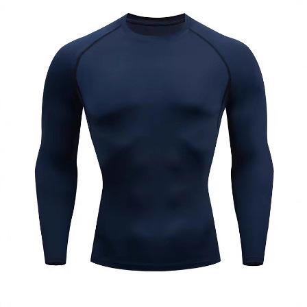 Men's Compression Running T-Shirt Fitness Tight 3D Long Sleeve Sports Shirt Training Jogging Top Sportswear T-Shirt