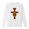 St Francis of Assisi San Damiano Cross Catholic Eastern Retro Unisexs T Shirt Vintage Washed Slightly Casual Stylish Versatile