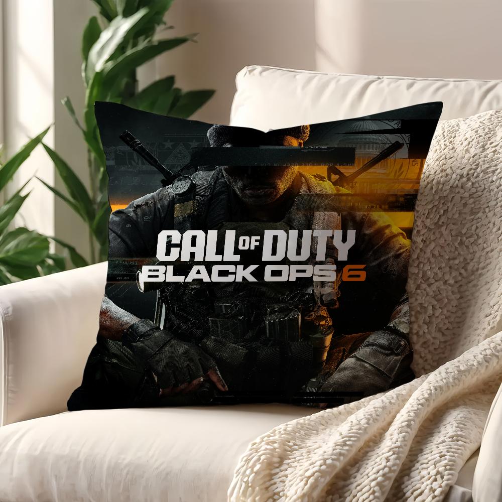 Game C-Call of D-Duty Black Ops 6 Cushion Cover Pillow Case Pillowcase Soft Skin Friendly & Comfortable with a Hidden Zipper