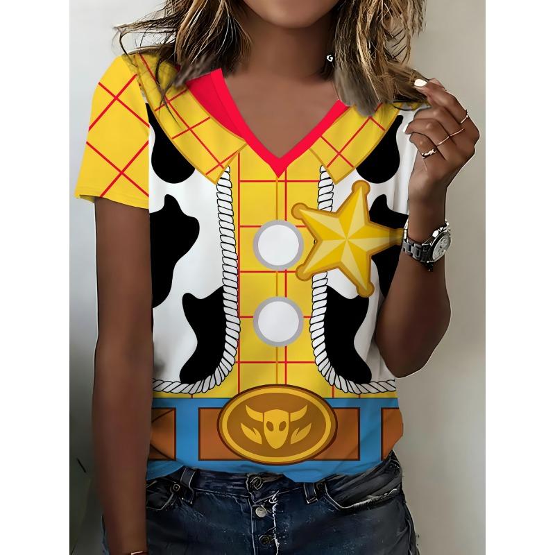 Women s V-neck short-sleeved T-shirt S