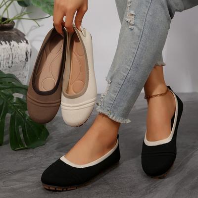 Foreign Trade Large Size Fly-woven Women's Shoes 2025 Spring and Summer New Shallow Mesh Round Head Breathable One-pedal Casual Single Shoes