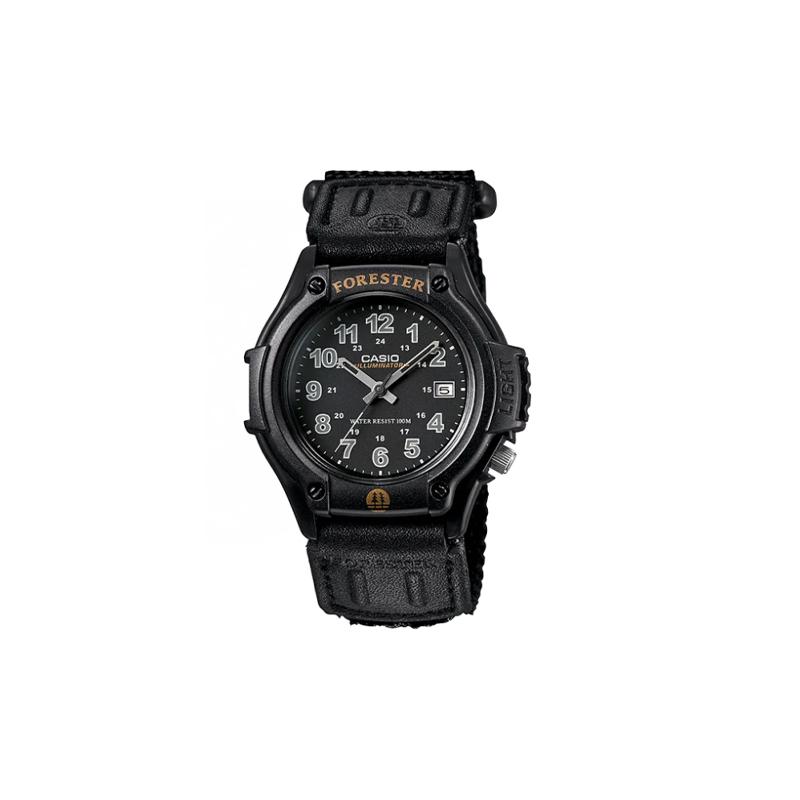 

Casio YOUTH series-disk three-hand retro fashion trend date display waterproof quartz movement leather canvas strap Japanese and Korean FT500WC-1BV чёрный