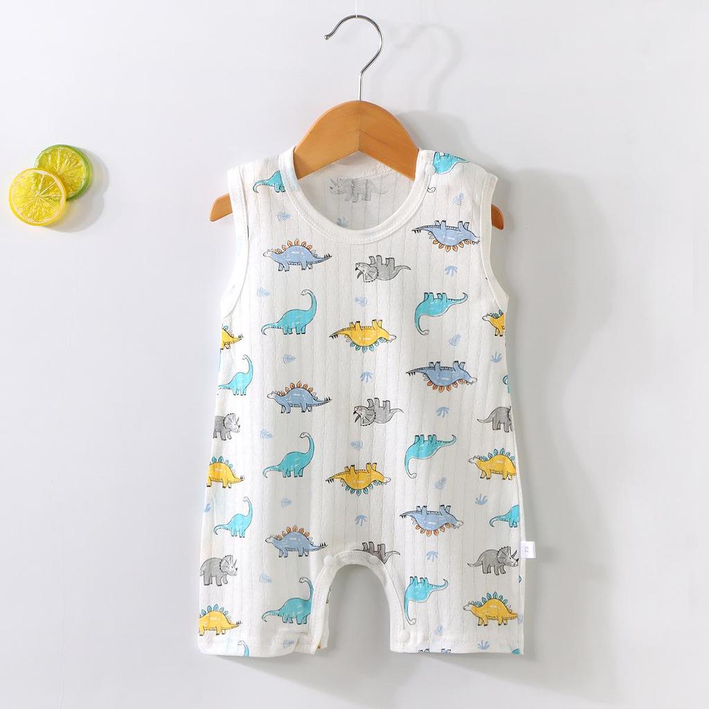Zomer Romper Baby Koreaanse Stijl - Mouwloos Cartoon Katoenen Bodysuit