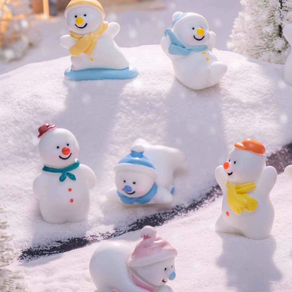 Cute Mini Snowman Ornament Cartoon Snowball Battle Snowman Ornaments Christmas Gifts