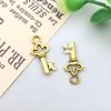 3-Color DIY Alloy Retro Key Jewelry Pendants