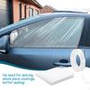 Car Window Film Glass Covering with Double Sided Tape Replace Protection Emergency Clear Precut