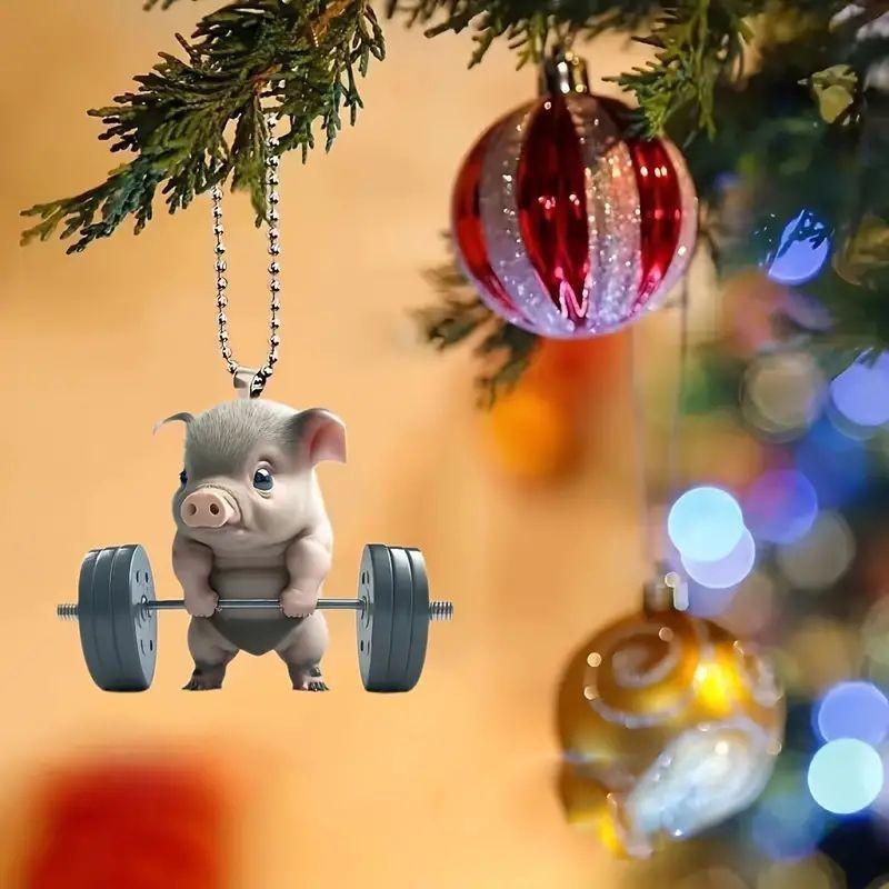 Pig Trendy Acrylic Car Charm For Eyecatching And Fun Car Interior Decor