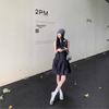 Petite Women's Elegant Summer Dress with Lining & Zipper - Loose, Bud-Shaped Short Skirt